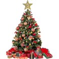 thumbnail image 5 of 10.7 Inch Gold Christmas Star Tree Topper. Metal Glittered Christmas, 5 of 5