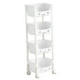 thumbnail image 5 of 4 Tier Rolling Storage Cart Sturdy Plastic Utility Cart with Wheels for Laundry Room Kitchen Office, 5 of 9