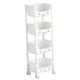 thumbnail image 5 of Carrito de almacenamiento con ruedas de 4 niveles, 31 x 21 x 98 cm, ahorra espacio, es versátil y fácil de instalar, ideal para estanterías de, 5 of 9