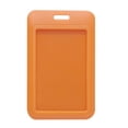 thumbnail image 1 of Hioecau Sliding Badge Holder Vertical Hard Plastic Case Clear Card Protector Pouch for Office School ID Credit Cards Proximity Key Cards Driver's Licenses Passes, 1 of 8