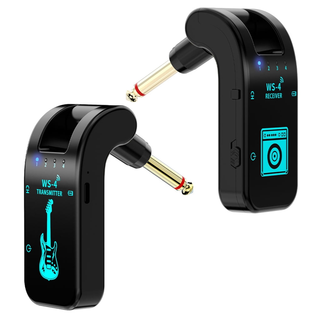 lanema 2.4GHz Guitar System Guitar Transmitter Receiver Rechargeable Battery Cordless Digital Guitar System