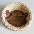 thumbnail image 4 of Cesta de almacenamiento de cuerda de maíz de paja de 3 piezas, cesta de lavandería, cesta de almacenamiento de piso, cesta de bambú, artículos diversos, como se muestra, como se muestra, 4 of 5