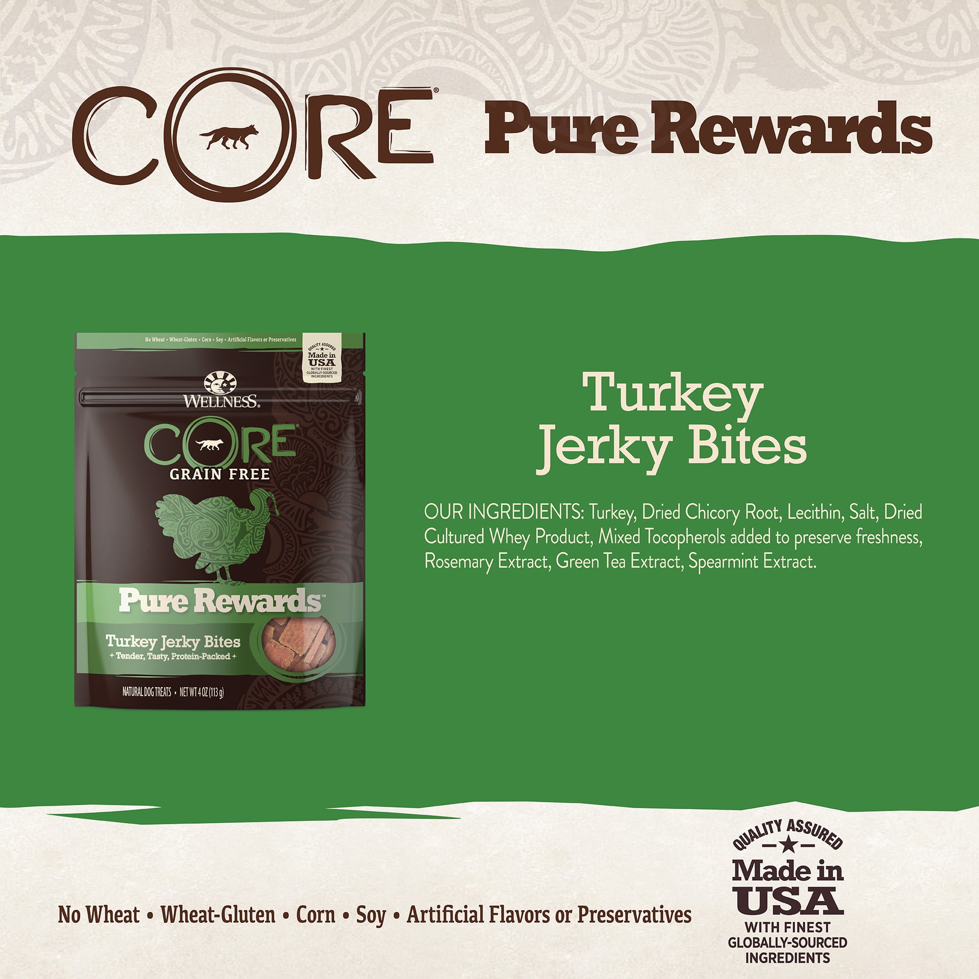 wellness core pure rewards soft beef jerky bites