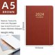 thumbnail image 5 of 2024 A5 English Schedule Planner Elastic Band Notebook Strap Book Notebook, 5 of 5
