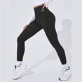 thumbnail image 4 of Mallas deportivas de cintura alta para mujer, pantalones de Yoga ajustados informales, Color sólido, nueve puntos, pantalones de tiburón, Leggings deportivos para montar, 4 of 4