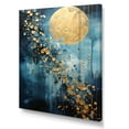 thumbnail image 2 of Designart "Cerulean Cycle Dreams: Moon In Blue And Gold III" Moon Wall Decor, 2 of 7