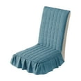 thumbnail image 2 of Quilted Dining Chair Cushion Cover with Ties - Full Coverage Thickened Stool Slipcover Set, Polyester Soft Seat Pad for Office & Home Decor,Blue, 2 of 6