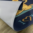 thumbnail image 5 of Ambesonne Cartoon Place Mats Set of 4, Cat Lotus Position, Standard Size, Pale Blue Dark Blue, 5 of 6
