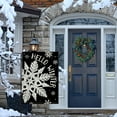 thumbnail image 5 of SM-XLHN Hello Winter Snowflakes Garden Flag Double Sided, Christmas Snow Black Decorative Yard Outdoor Home Small Decor, Seasonal Burlap Outside House Decoration 12 x 18, 5 of 6