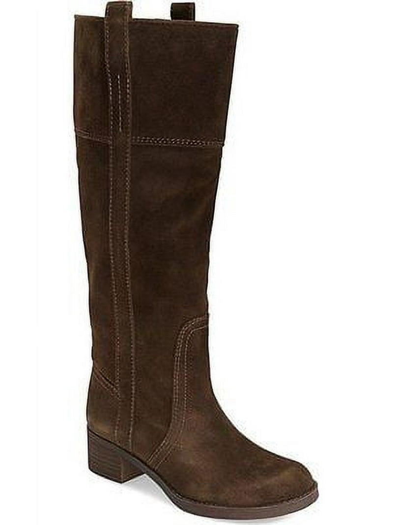 Lucky Brand Heloisse Hibiscus Dark Moss Suede Knee High Harness