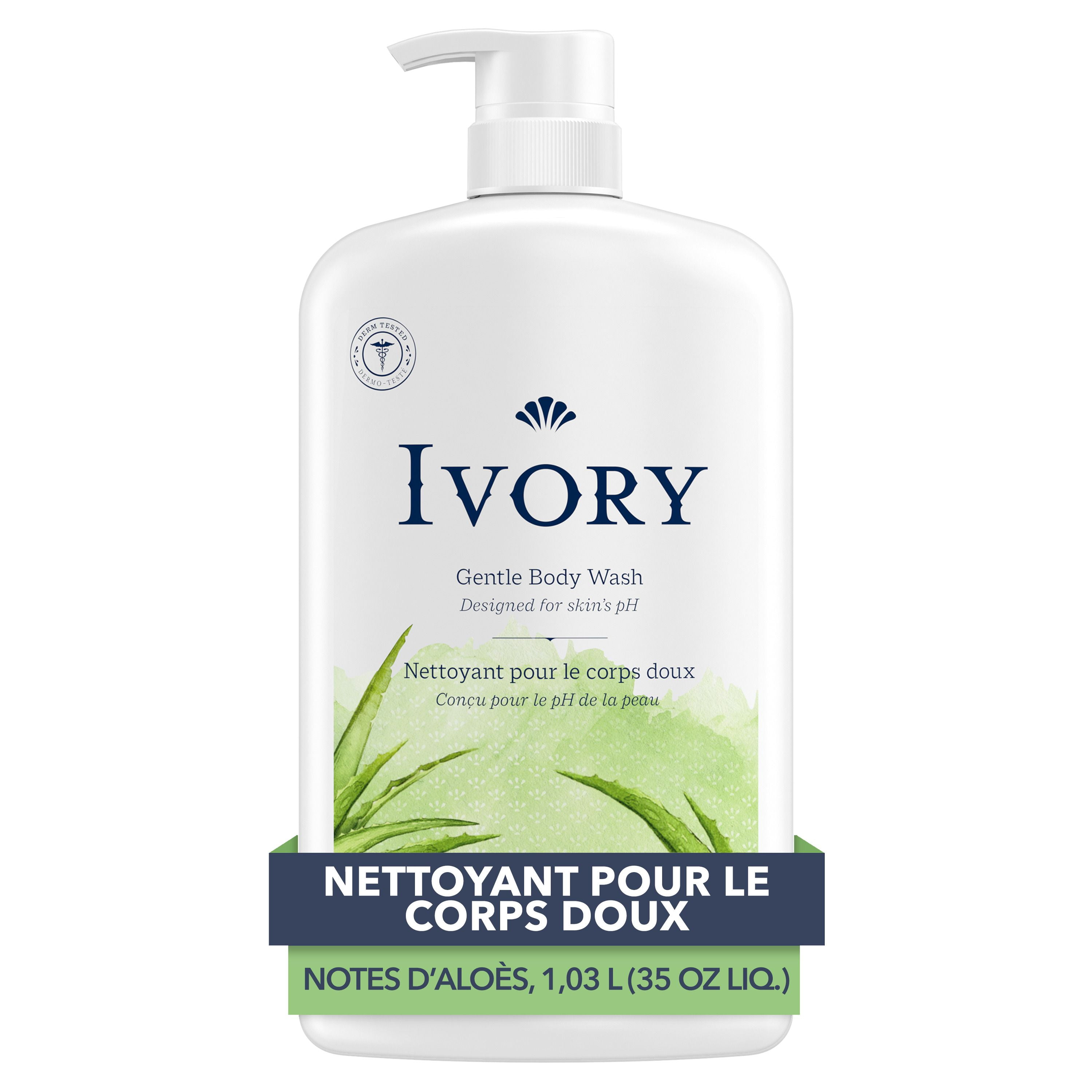 Ivory Gentle Body Wash, Notes of Aloe, 1035ML