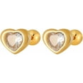 thumbnail image 6 of Cute Heart Shape Stud Earrings for Women Crystal Cubic Zirconia Cartilage Earrings Titanium Steel Hypoallergenic Heart Love Pierced Studs Jewelry, 6 of 9