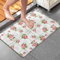 thumbnail image 4 of Pioneer Flower Floral Print Pattern Bathroom Rugs Mat, Non Slip Microfiber Bathroom Rug with Rubber Backing, Soft Mats for Bathroom Floor Tub Shower, 20"x32", 4 of 5