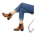 thumbnail image 6 of Pennysue Women Chelsea Boots Light Brown Female Chunky Heel Ankle Booties 9M, 6 of 7