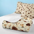 thumbnail image 4 of Manfei Sports Baseball Twin Quilt Set, Twin Coverlet Set, Beige Brown Gold, Gray Reversible 2 Pieces, 1 Bedspread and 1 Pillowcase, 4 of 7
