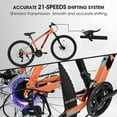 thumbnail image 4 of 26 Inch Mountain Bike 21 Speeds, Full Suspension Bicycle with Suspension Fork, Steel Frame Disc-Brake for Men Women, Adult Bike for Outdoor Sports, 4 of 9