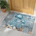 thumbnail image 2 of Jellyfish Indoor Door Mat 16x24 Inch Coral Starfish Coral Vintage Front Door Mat Non Slip Washable Entryway Rug Low Profile Dirt Trapper Doormat for Bathroom Kitchen Bedroom, 2 of 9