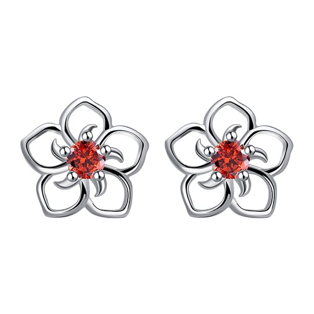 Hueco Pendientes En Forma De Flor Temperamento Pendientes De Las Mujeres