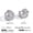 JDE0112254-S, variant on Rhodium Plated Triple Row Mixed-Cut CZ Open C-Hoop Earrings for Women