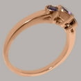 thumbnail image 4 of LBG British Made 10k Rose Gold Natural Amethyst Womens Anniversary Ring - 33 size options - Size 10, 4 of 6