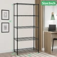 thumbnail image 4 of YRLLENSDAN 5 Tier Storage Shelves for Storage Rack, 1250 Lbs Capacity Adjustable Wire Shelving Heavy Duty Steel Layer Shelf Organizer for Bathroom Kitchen, 4 of 6