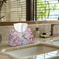 thumbnail image 5 of ZUXONGSY Hummingbird Floral Tissue Box Cover Rectangular PU Long Tissue Box Cover with Buttons Facial Paper Organizer Dispenser Replacement Aesthetic Decor for Women Men, 5 of 7