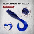 thumbnail image 4 of Goture coiled tail soft bait perfect soft plastic artificial bait, suitable for bass, Trout, Crappie, Panfish, Perch and a variety of fish, coiled tail swimming bait Crappie bait, a package of 20, 4 of 9