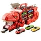 thumbnail image 5 of Camión de transporte de dinosaurios, figura de dinosaurio de juguete, coches comiendo, juego de juguetes para bebés, suministros para fiestas, jardín rojo, 5 of 10