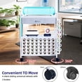 thumbnail image 5 of Organizers and Storage Compatible with Cricut Machines Rolling Craft Storage Cart with 47 Vinyl Roll Holders for Craft Rooms Home Removable Patent Protected 001 Black Wood Grain, 5 of 7