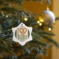 thumbnail image 7 of 3drose, I Love Oktoberfest Pretzel, 3 inch Snowflake Porcelain Ornament, 7 of 7