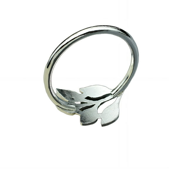 ACDANC 6Pcs Napkin Ring Alloy Material Dining Table Ring Silver Elegance Napkin Rings Set Of 6