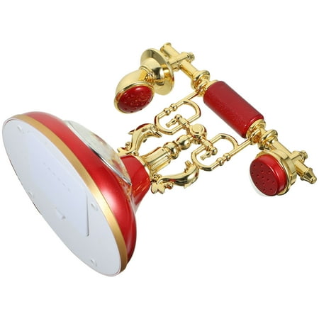Amosfun Red Retro Telephone Alarm Clock, Decorative Vintage Style Desktop Clock for Home, Office, Bedroom, and Living Room