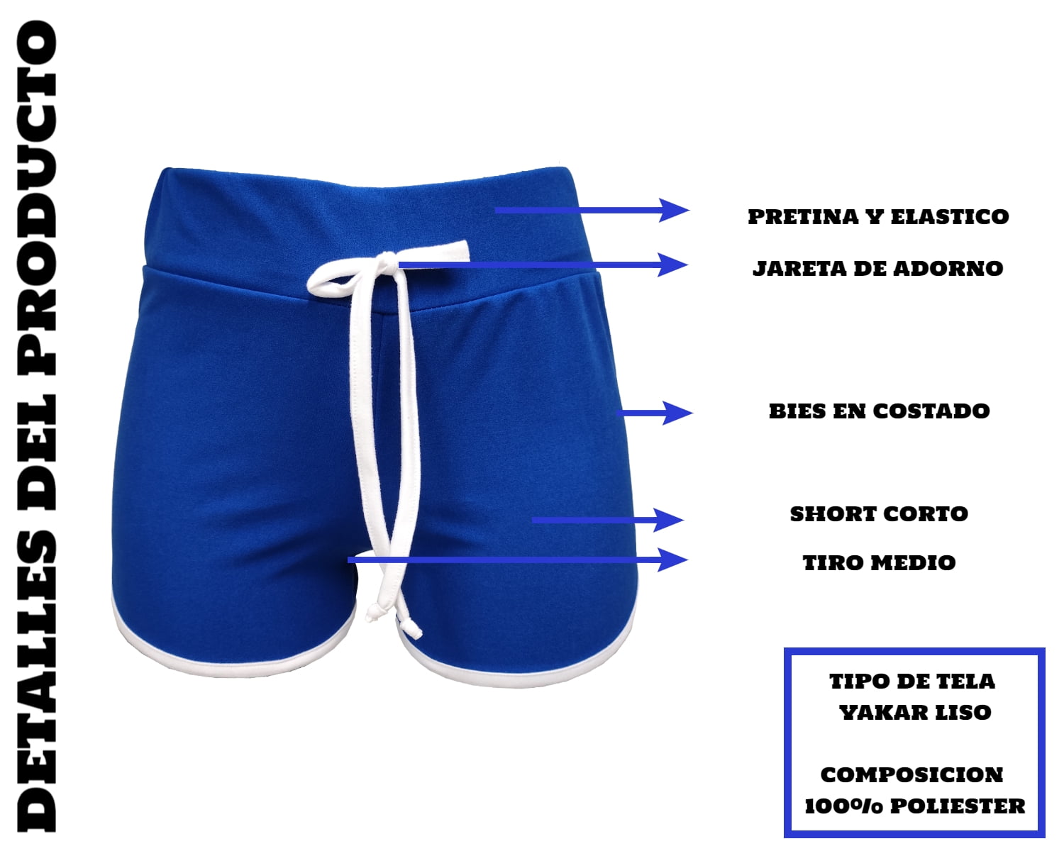 Short con cordones al costado hotsell