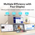 thumbnail image 4 of TUTT 18.5″ Quad Screen Portable Monitor For Laptop S999 | Single Cable Setup | 1080p IPS | sRGB 100%, 4 of 6