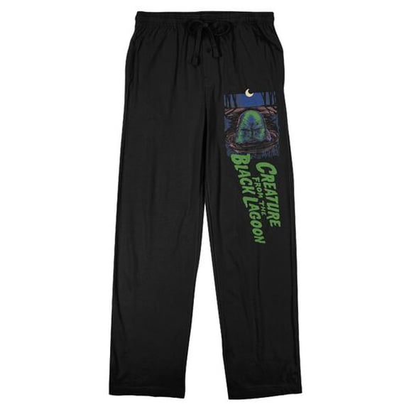 Universal Monsters Creature From The Black Lagoon Adult Black Sleep Pajama Pants-XS