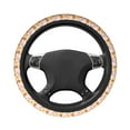 thumbnail image 3 of Elastic Steering Wheel Cover, Groovy Daisy Flowers Stretch Thickening Car Steering Wheel Cover Women Men, Steering Wheel Protector Universal 15 in, 3 of 7