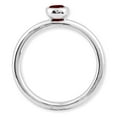 thumbnail image 3 of Sterling Silver Stackable Expressions Low 4mm Round Garnet Ring - Size 9, 3 of 3