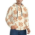 thumbnail image 2 of Kdxio Hand Drawn Snake Print Mens Casual Hooded Collar Drawstring Hoodies Pullover Sweatshirts Casual Long Sleeve Shirts-X-Large, 2 of 7