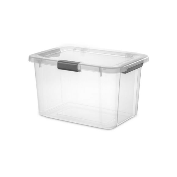 Sterilite 28 L HingeLID Box Flat Gray, 28L