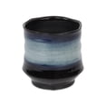 thumbnail image 3 of Perlacea Curved Round Tapering Ceramic Pot- Large - Blue, 3 of 4