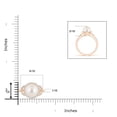 thumbnail image 4 of ANGARA Freshwater Cultured Pearl Halo Ring with Diamonds in 14K Rose Gold for Women | June Birthstone, Birthday, Anniversary, Jewelry Gift for Women | Pearl Ring, 4 of 7