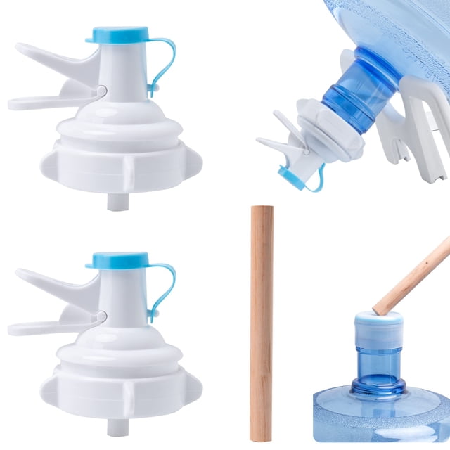 Paquete de 2 válvulas dispensadoras de agua, válvula dispensadora de jarra de agua, tapa de jarra de agua, boquilla de botella, grifo de plástico reutilizable