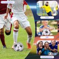 thumbnail image 2 of relayinert Unique Appearance PU Soccer Ball For Training Match Widely Size 5 Machine-Stitched Football Training black, 2 of 6