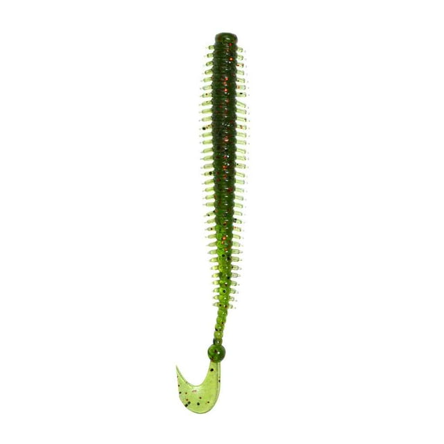 10 Pcs Leurres de Pêche Artificiels 90mm Appâts Artificiels Forme d'Insectes Pêche en Mer 90mm, Vert Foncé