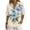 A Khaki, variant on Button Down Shirts for Women Casual Print Turtleneck Short Sleeved V-neck Cotton Fashion Top