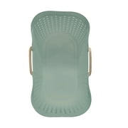 Mainstays Oval Flex Laundry Basket, Sage Plastic