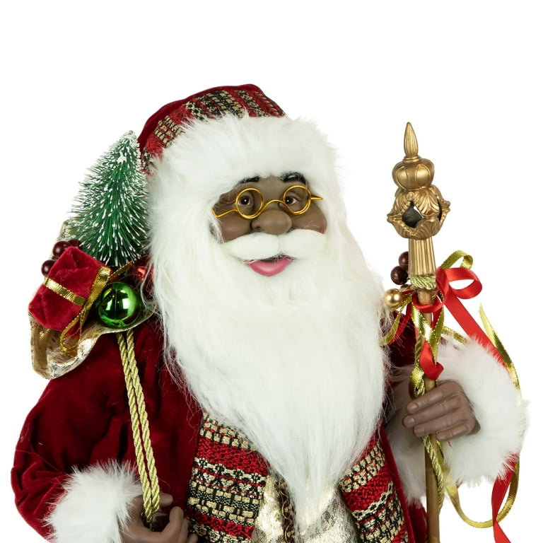 Old World Christmas Jolly African American Santa Ornament