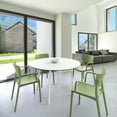 thumbnail image 6 of Luxury Commercial Living 5-Piece White and Olive Green Round Dining Set 47.5", 6 of 6