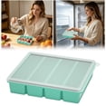 thumbnail image 1 of Extra Large Silicone Freezer Tray With Lid And Silicone Freezer Freezer Container Suitable For Storing And Freezing Soups Soups Meals And Ice Cubes, 1 of 6