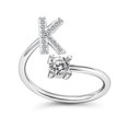 thumbnail image 1 of Anillo creativo de 26 letras con microdiamantes ajustable de Europa y Estados Unidos, anillo de joyería de la A a la Z en inglés, 1 of 6